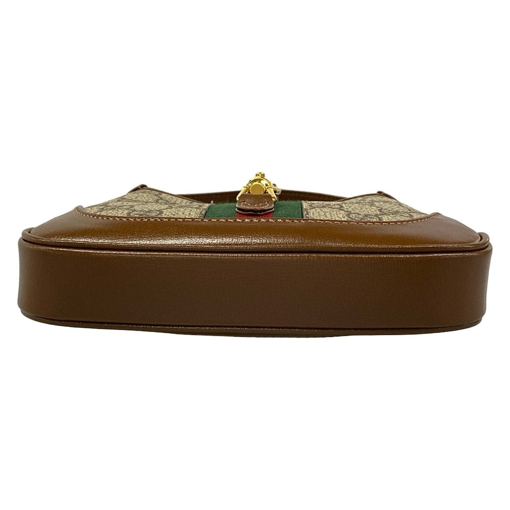 Gucci Handbag Jackie Beige Dark Brown 2-Way Sherry Leather — view 5