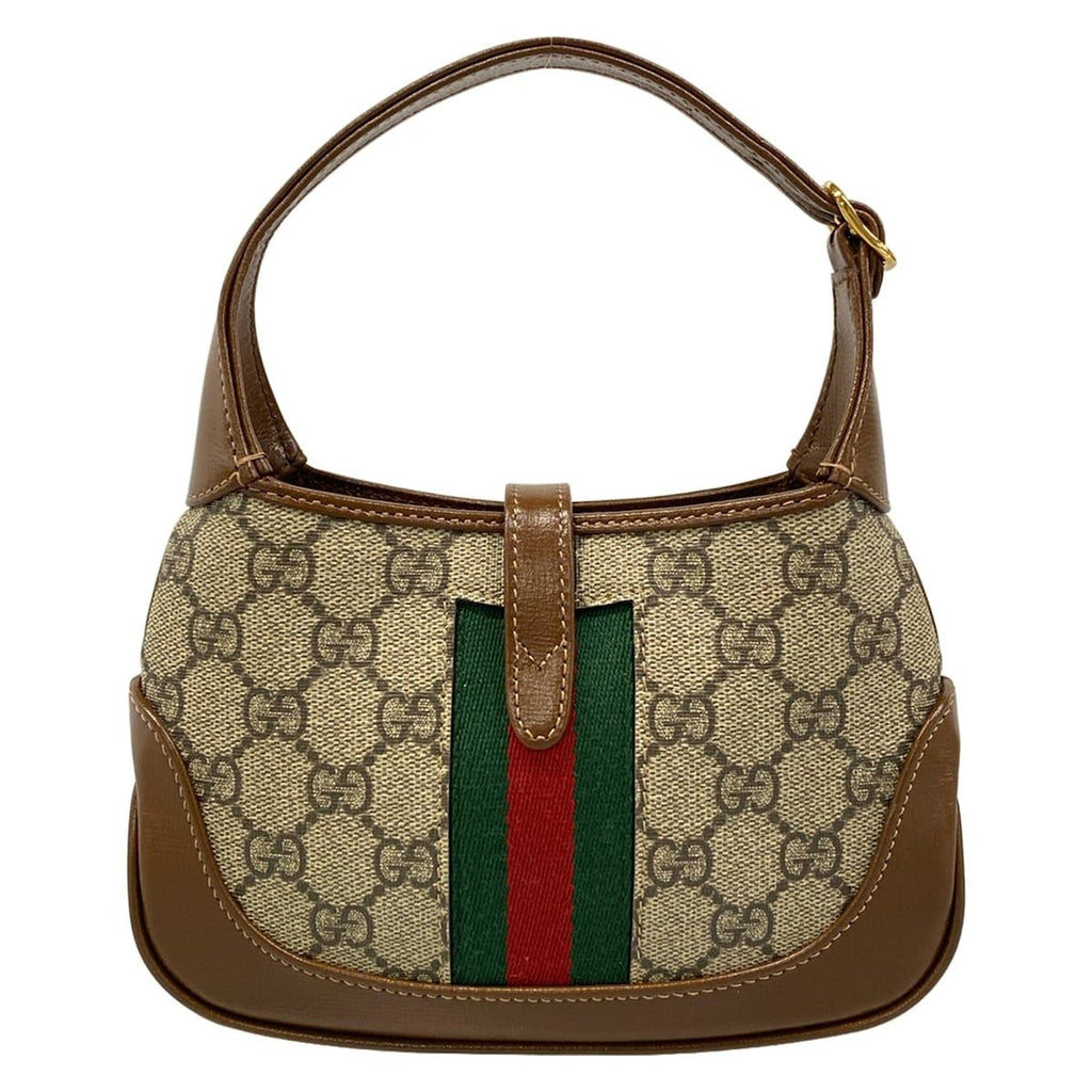 Gucci Handbag Jackie Beige Dark Brown 2-Way Sherry Leather — view 3