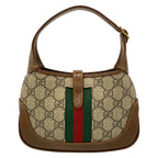 Gucci Handbag Jackie Beige Dark Brown 2-Way Sherry Leather — view 3