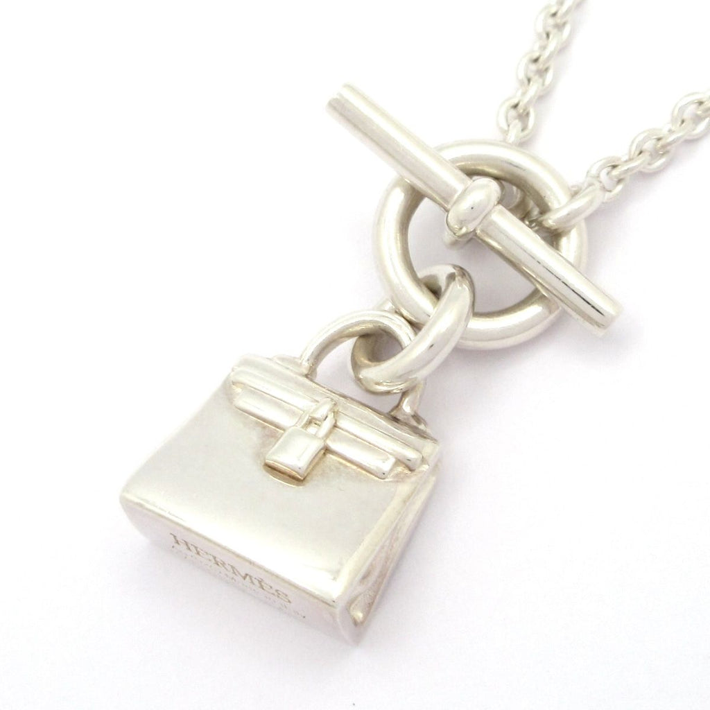 Hermes Necklace Amulet Kelly Silver