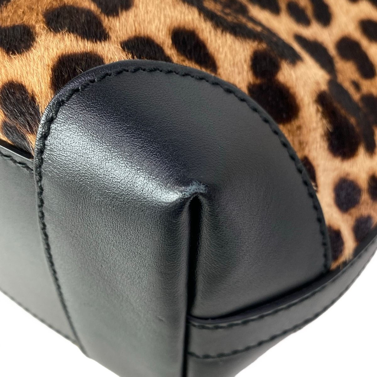 Gucci Tote Craft Brown Black Leopard Print Leather — view 6