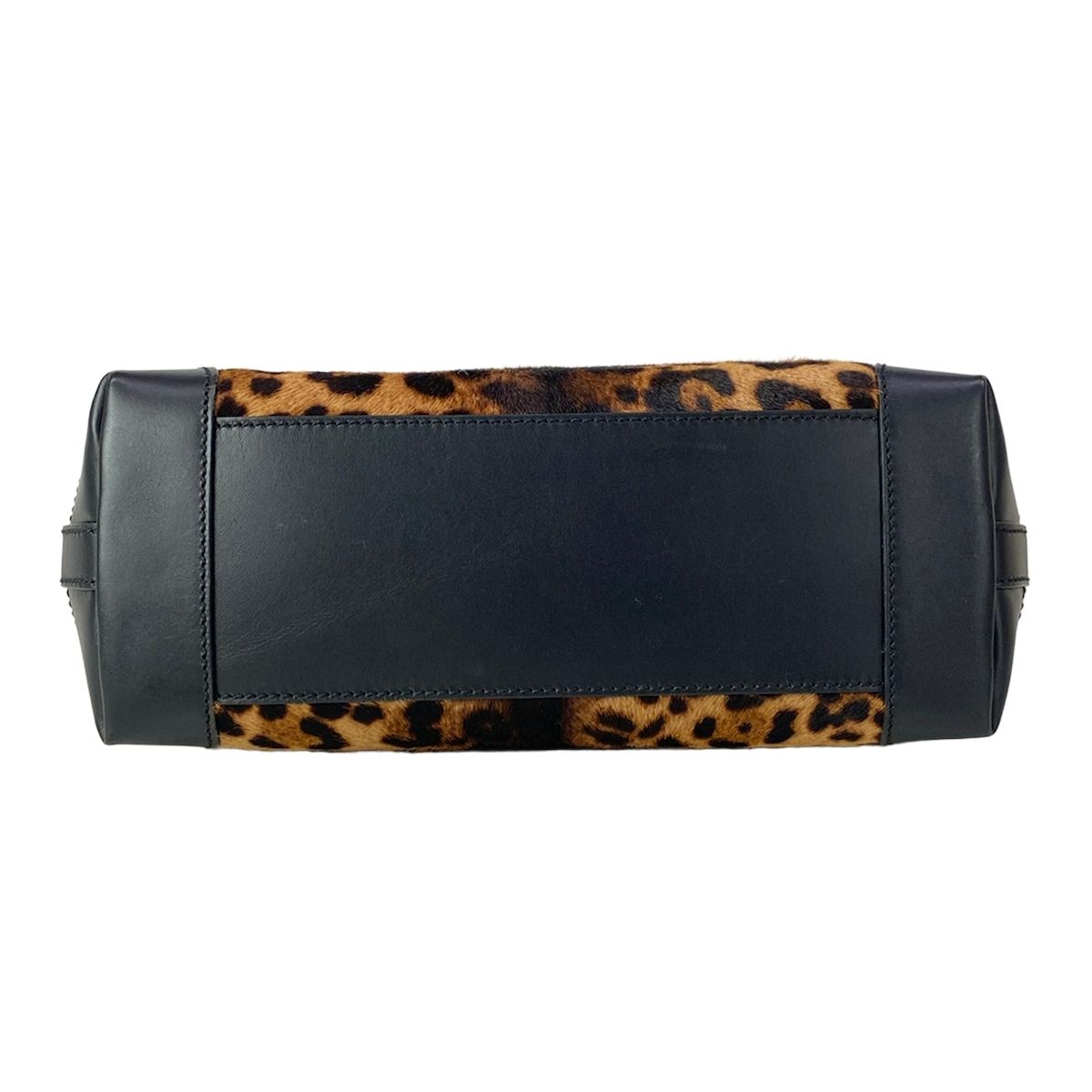 Gucci Tote Craft Brown Black Leopard Print Leather — view 5