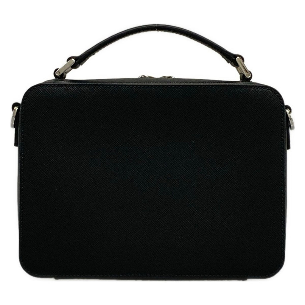 Prada Handbag Brick Black Silver Leather — view 3