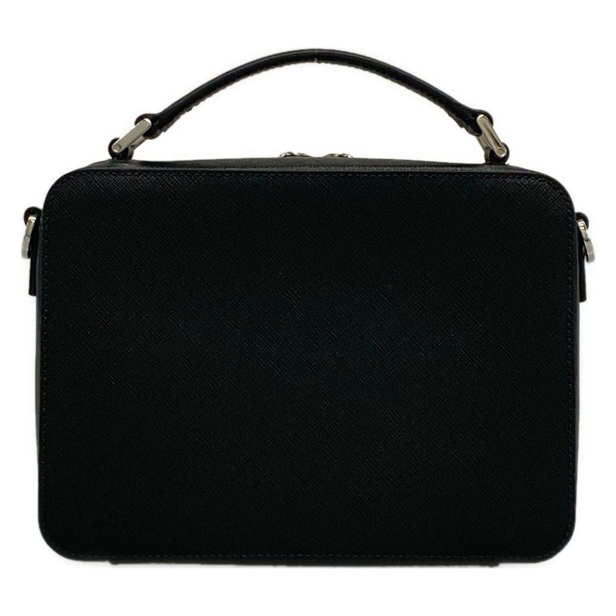 Prada Handbag Brick Black Silver Leather — view 3
