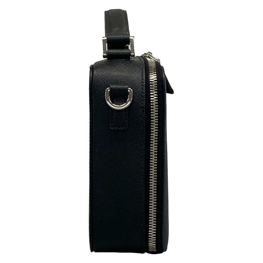 Prada Handbag Brick Black Silver Leather — view 2