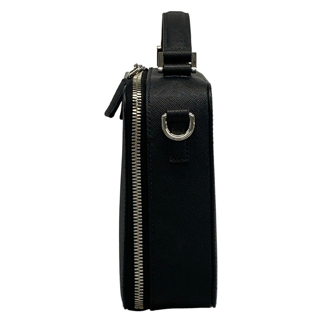 Prada Handbag Brick Black Silver Leather — view 4