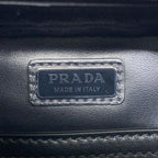 Prada Handbag Brick Black Silver Leather — view 9