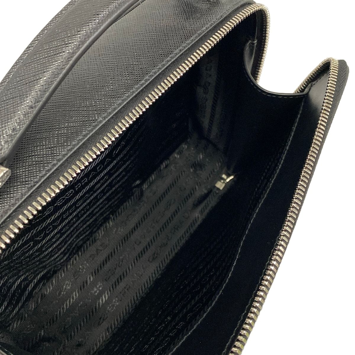 Prada Handbag Brick Black Silver Leather — view 7