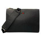 Gucci Shoulder Bag Black Sherry Line Leather