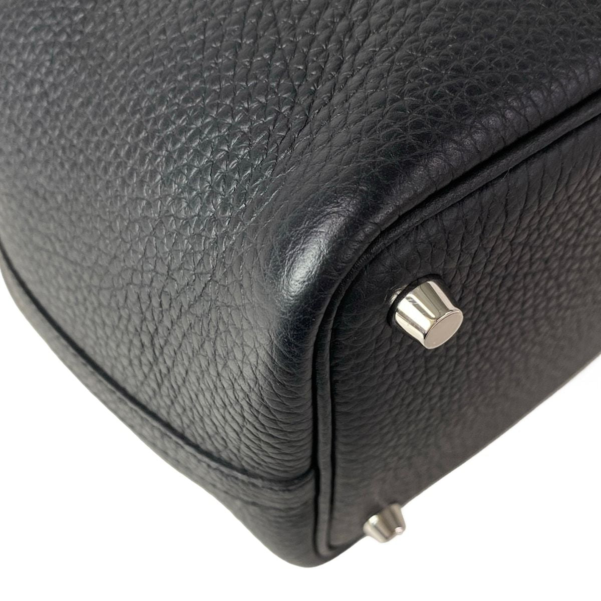 Hermes Handbag Picotin Lock PM Black Silver — view 6
