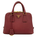 Prada Handbag Promenade Small Bordeaux Leather