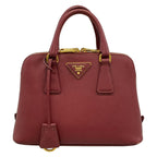 Prada Handbag Promenade Small Bordeaux Leather