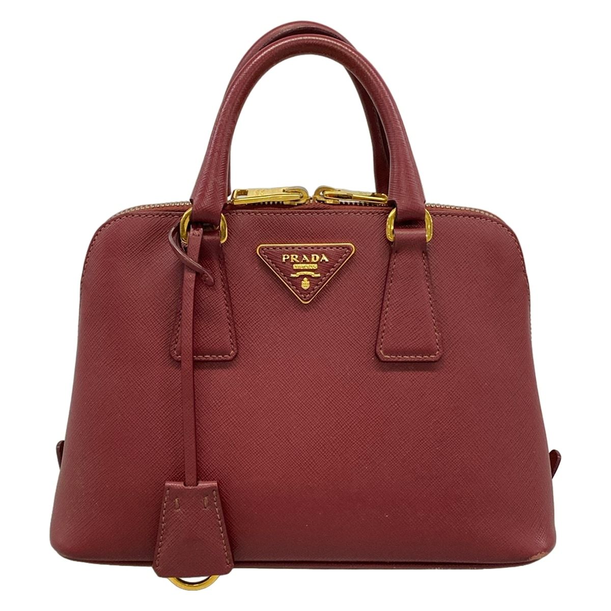 Prada Handbag Promenade Small Bordeaux Leather