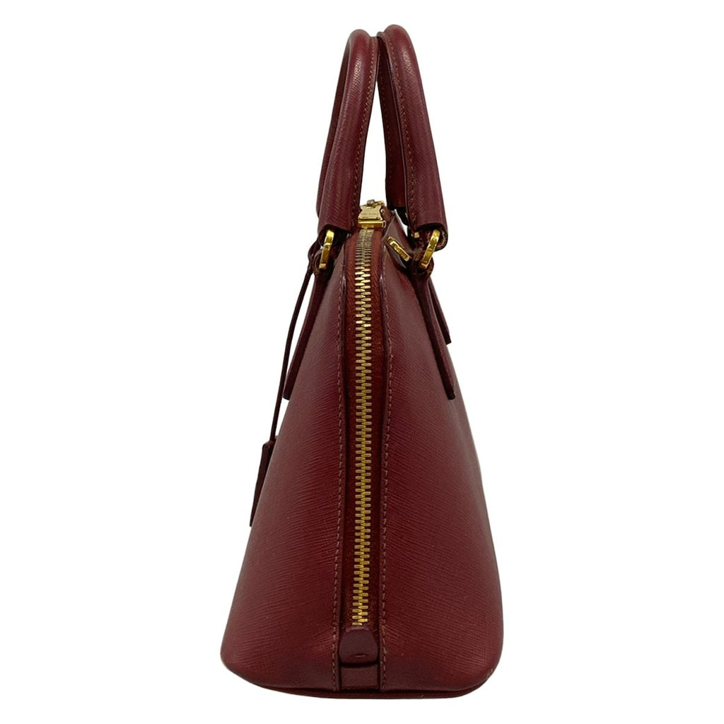Prada Handbag Promenade Small Bordeaux Leather — view 4