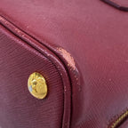 Prada Handbag Promenade Small Bordeaux Leather — view 6
