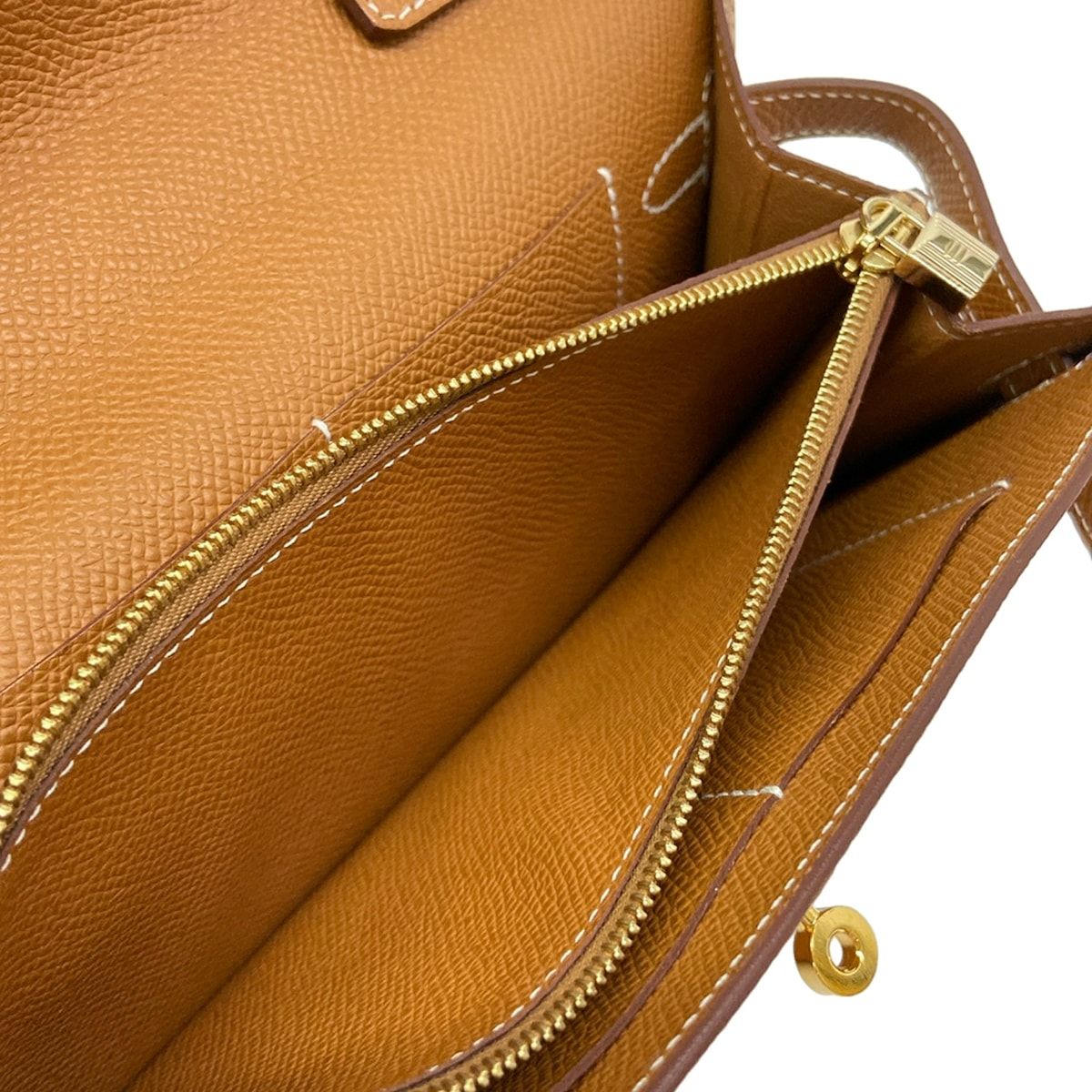 Hermes Wallet Kelly Long Tougo Gold — view 5
