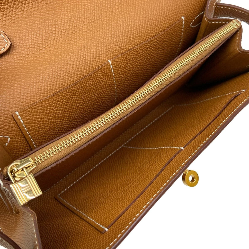 Hermes Wallet Kelly Long Tougo Gold — view 4