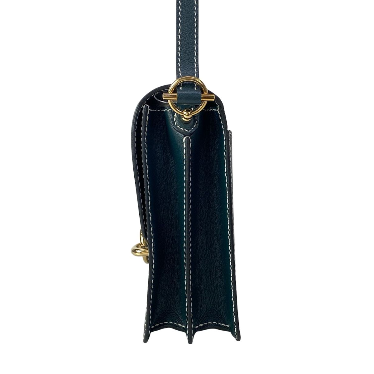 Hermes Shoulder Bag Sac Roulis 23 Vert Cypress Gold — view 4