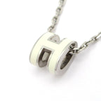 Hermes Necklace Mini Pop Silver White — view 3