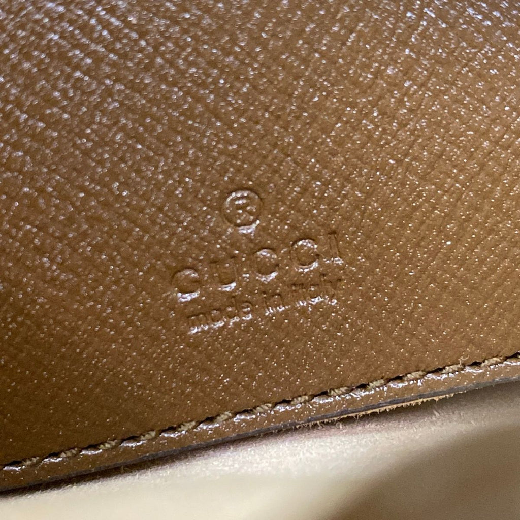 Gucci Jackie Beige Dark Brown Multi Mini Bag 2-Way Leather — view 9