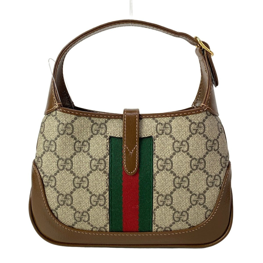 Gucci Jackie Beige Dark Brown Multi Mini Bag 2-Way Leather — view 3
