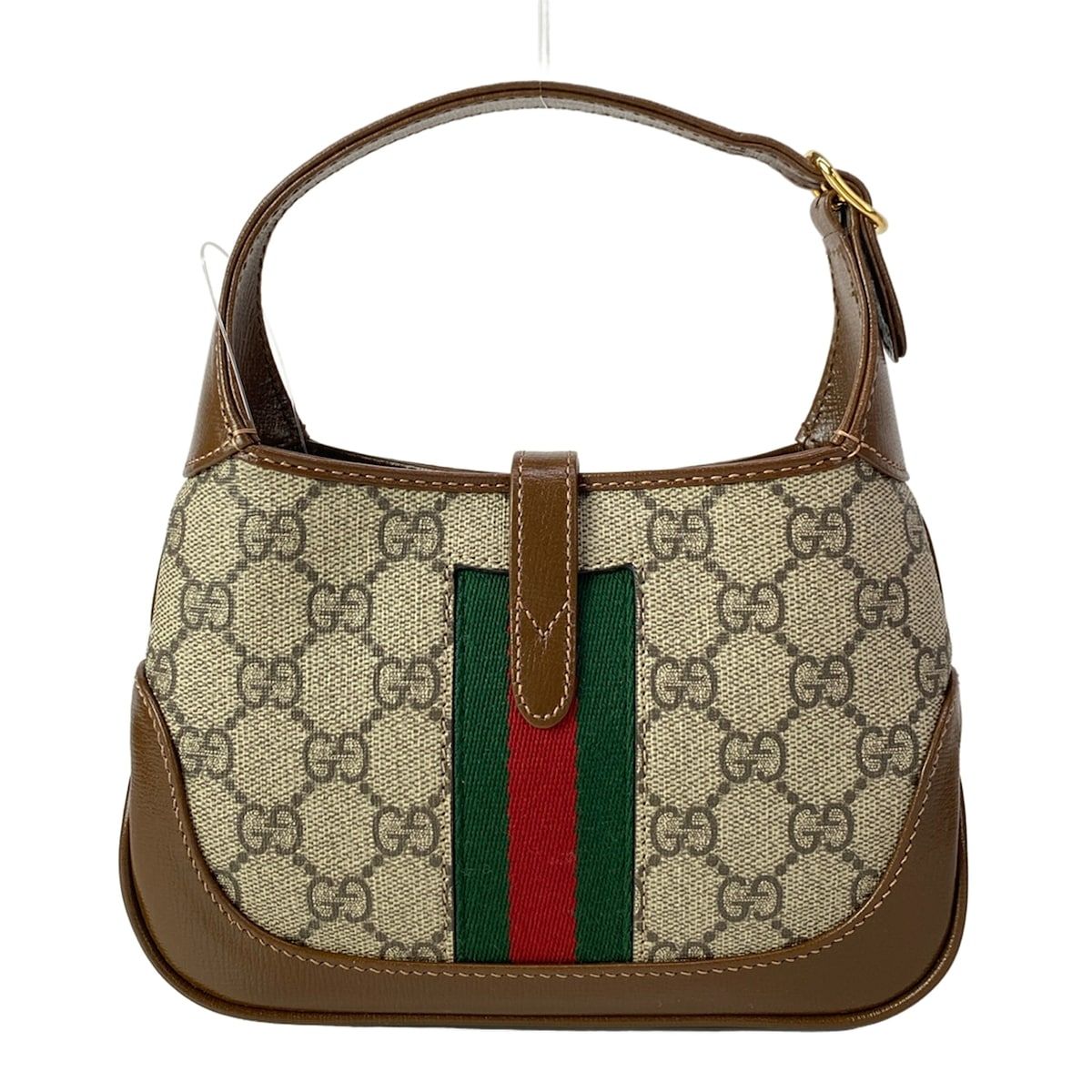 Gucci Jackie Beige Dark Brown Multi Mini Bag 2-Way Leather — view 3