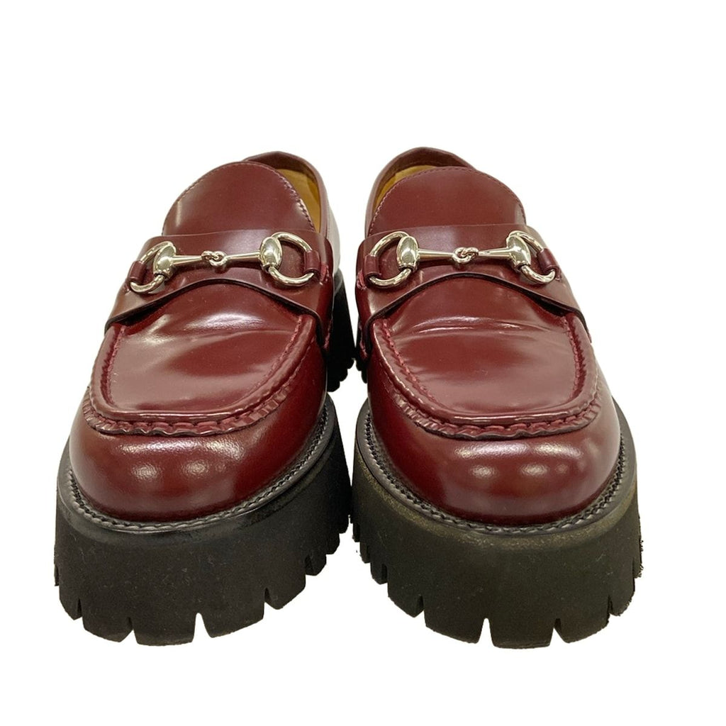Gucci Loafers Bordeaux Horsebit Platform Leather — view 5