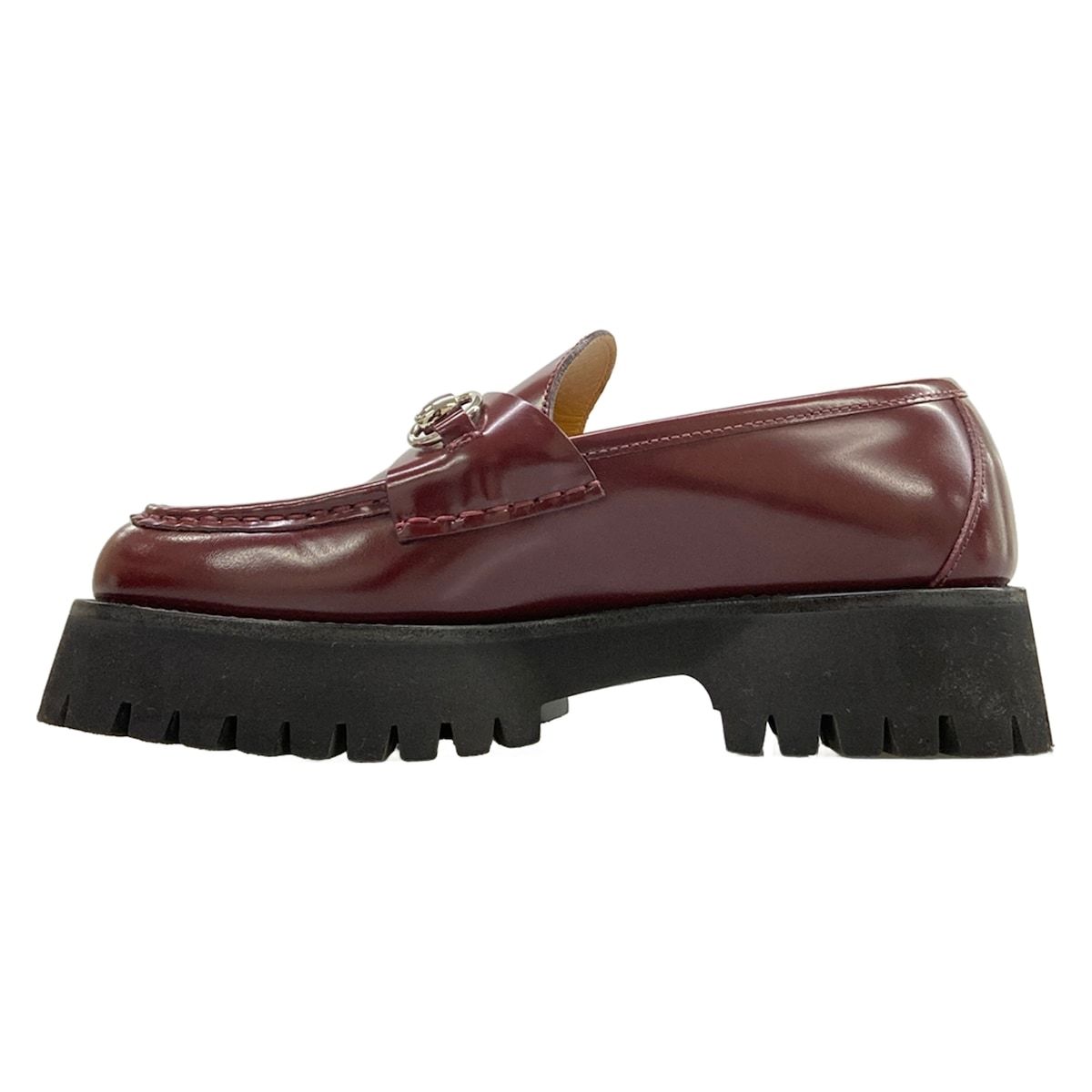 Gucci Loafers Bordeaux Horsebit Platform Leather — view 3