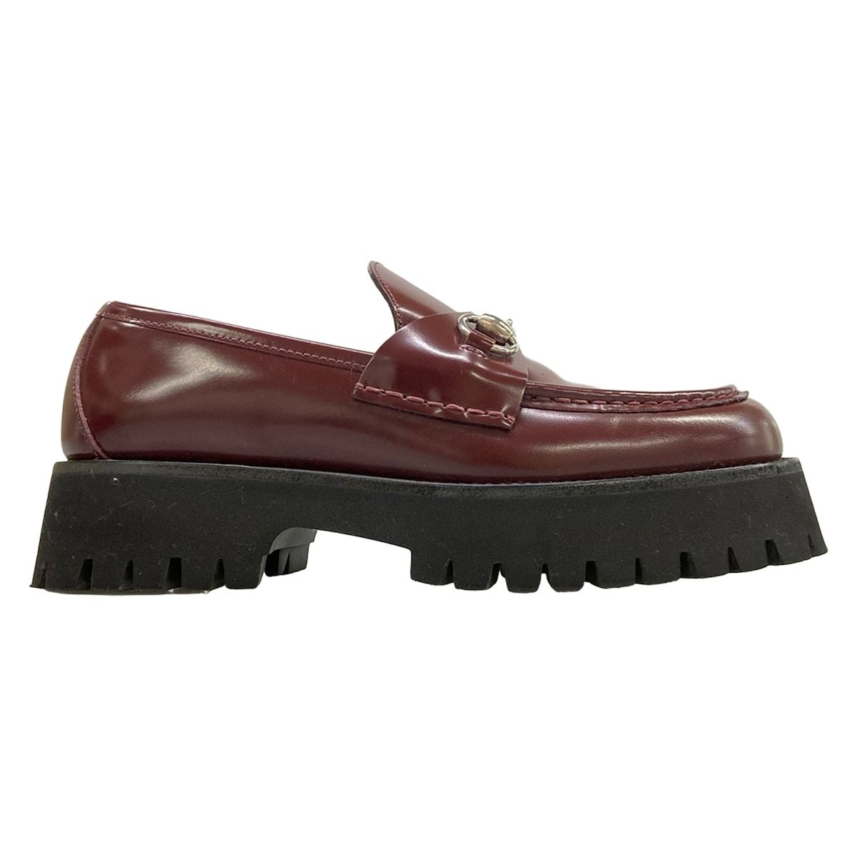 Gucci Loafers Bordeaux Horsebit Platform Leather — view 4