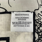 Hermes Shawl Carre Geant 140 White Black Tatouages Marins Scarf — view 3