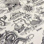Hermes Shawl Carre Geant 140 White Black Tatouages Marins Scarf — view 4