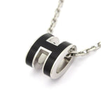 Hermes Necklace Mini Pop Silver Black — view 3