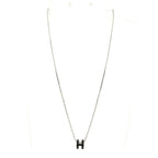 Hermes Necklace Mini Pop Silver Black — view 2