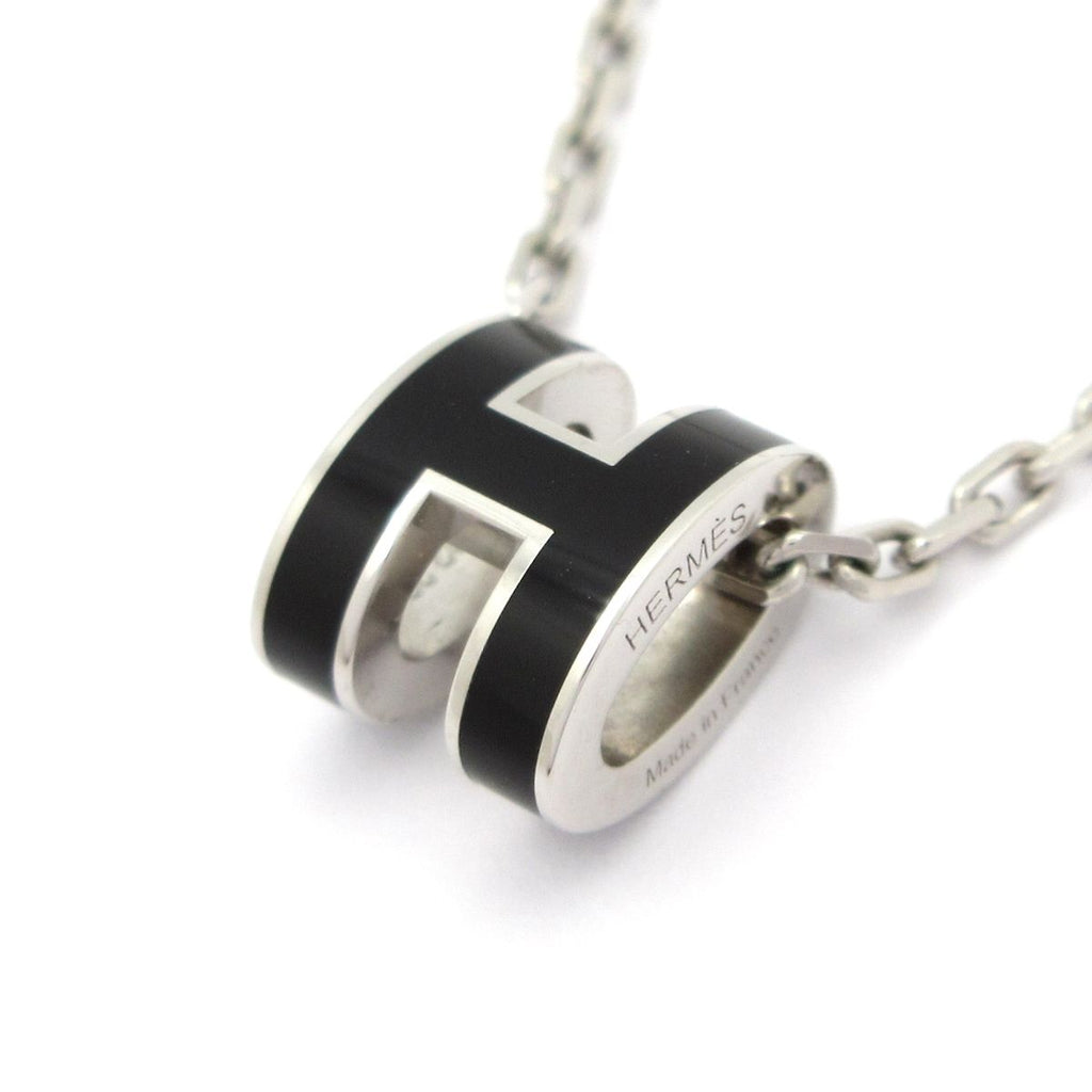 Hermes Necklace Mini Pop Silver Black