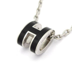 Hermes Necklace Mini Pop Silver Black