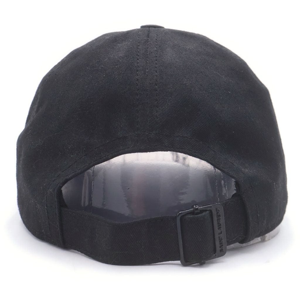Saint Laurent Paris Embroidered SL Logo Baseball Cap SL Embroidery Hat Black — view 2