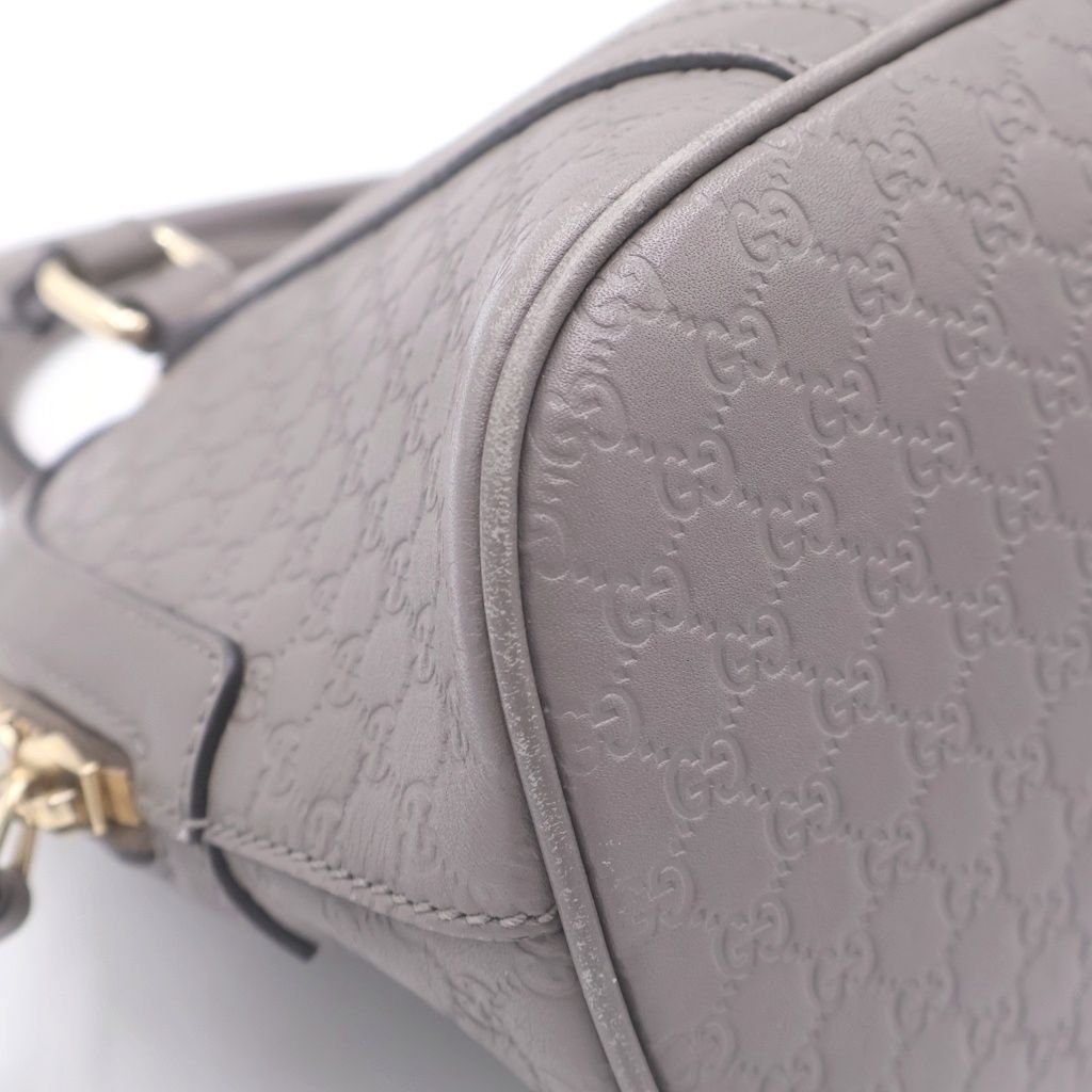 Gucci Micro Guccissima Leather 2-Way Bag Gold Gray — view 6
