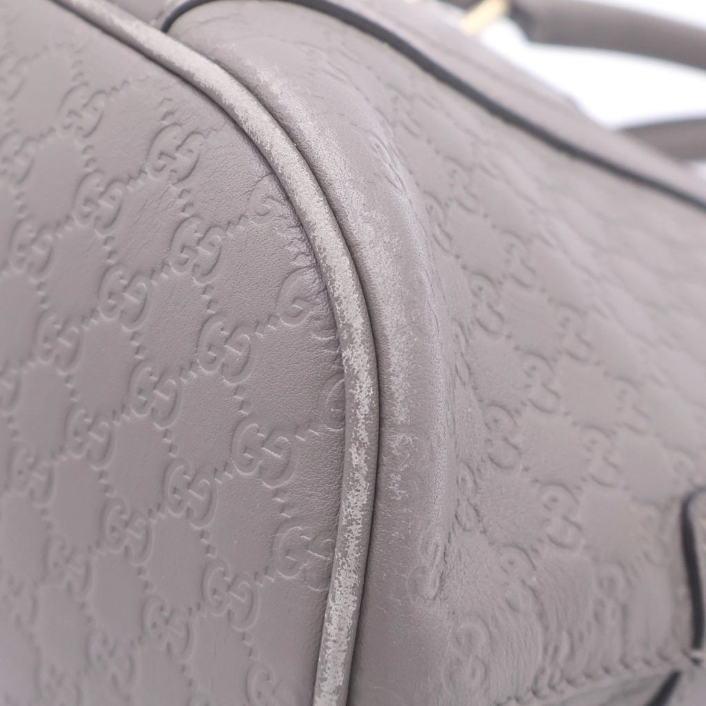Gucci Micro Guccissima Leather 2-Way Bag Gold Gray — view 5