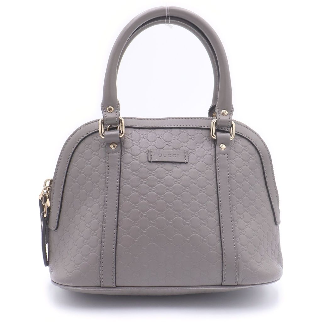 Gucci Micro Guccissima Leather 2-Way Bag Gold Gray