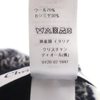 Dior D-white Beanie Cashmere Knit Hat Navy — view 8