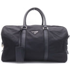 Prada Tessuto Nylon Boston Bag Silver Black