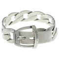 Gucci Ceinture Bracelet Buckle Belt Bangle Chain Silver