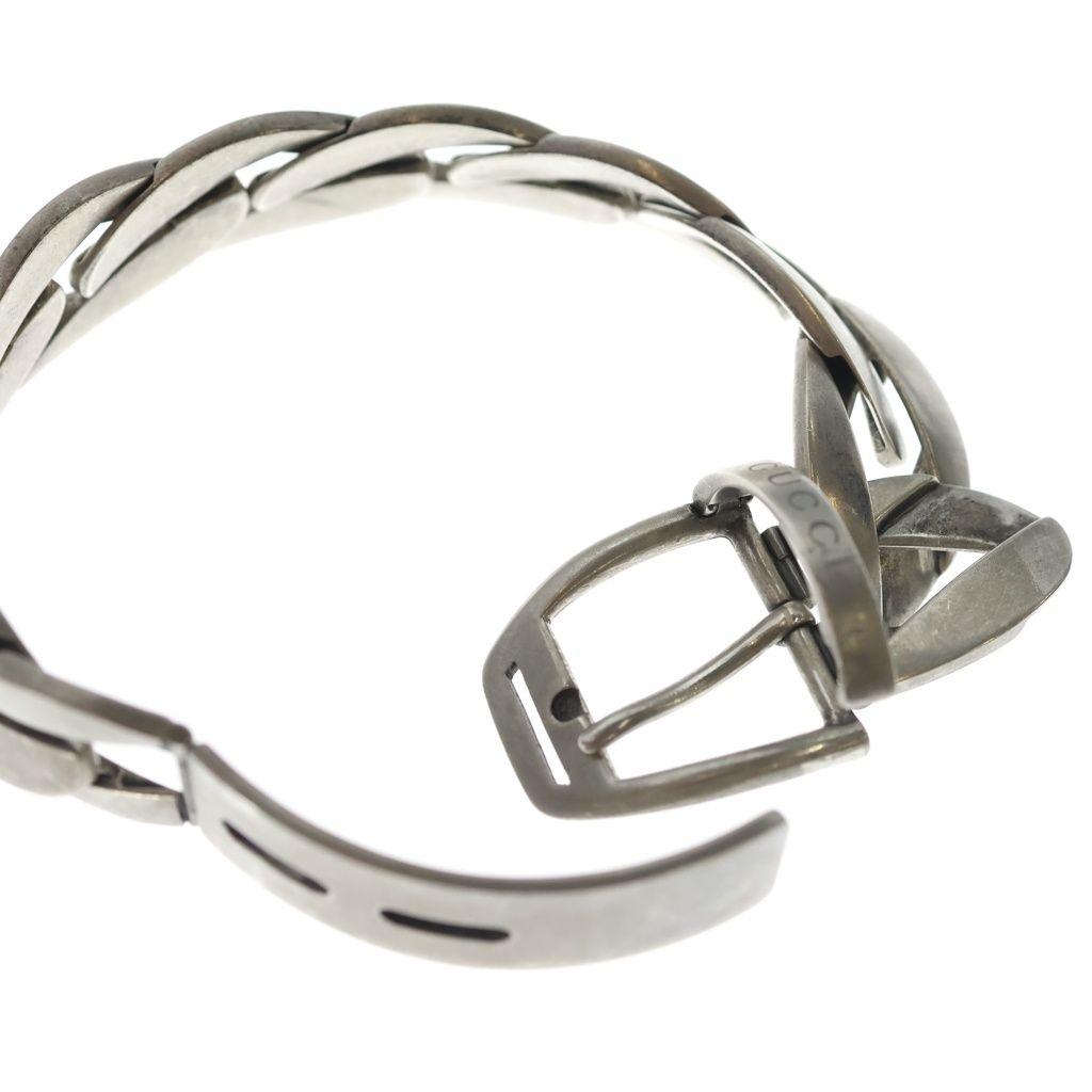 Gucci Ceinture Bracelet Buckle Belt Bangle Chain Silver — view 5