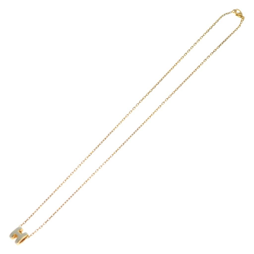 Hermes Pop Mini Motif Necklace White Gold — view 2