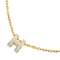 Hermes Pop Mini Motif Necklace White Gold