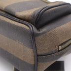 Fendi Pecan Mini Backpack Black Khaki Leather Gold — view 5
