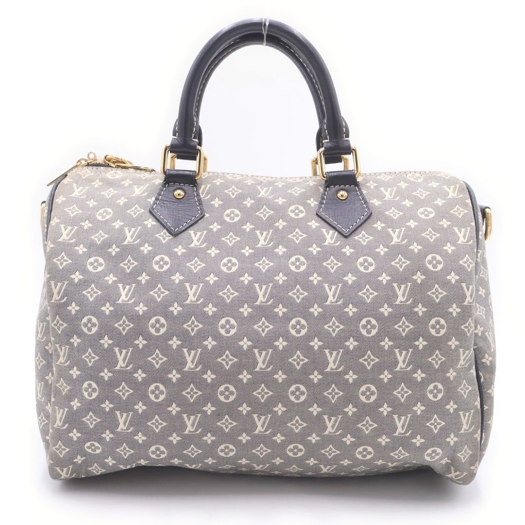 Louis Vuitton Monogram Mini Lin Speedy Bandouliere 30 2-Way Boston Bag Leather