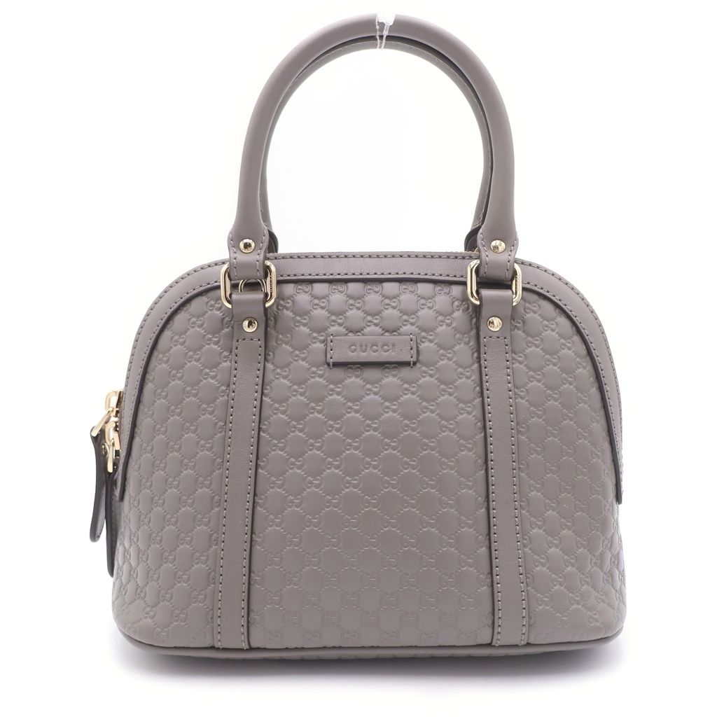 Gucci Micro Guccissima 2-Way Shoulder Bag Gray Leather