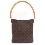 Louis Vuitton Monogram Looping GM Tote Brown Leather Gold — view 2