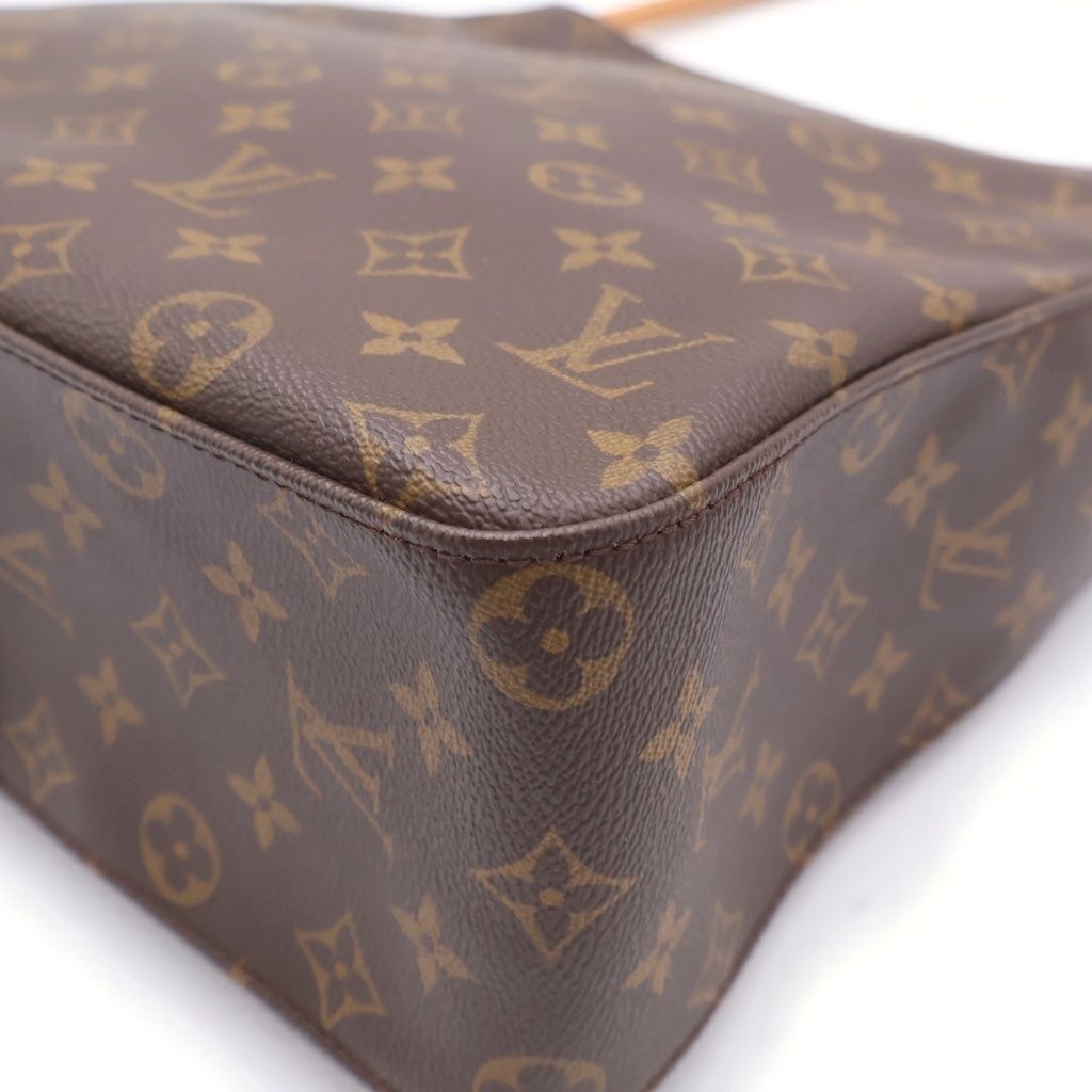 Louis Vuitton Monogram Looping GM Tote Brown Leather Gold — view 5